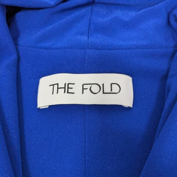 The Fold London Belleville WomensTop Small Royal Blue Knit Long Sleeve Blouse - Picture 8 of 16